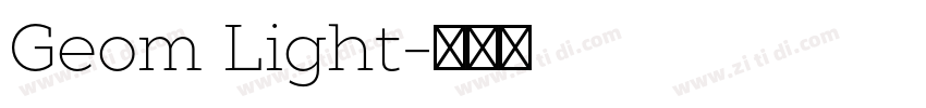 Geom Light字体转换